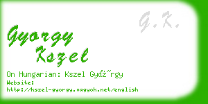 gyorgy kszel business card